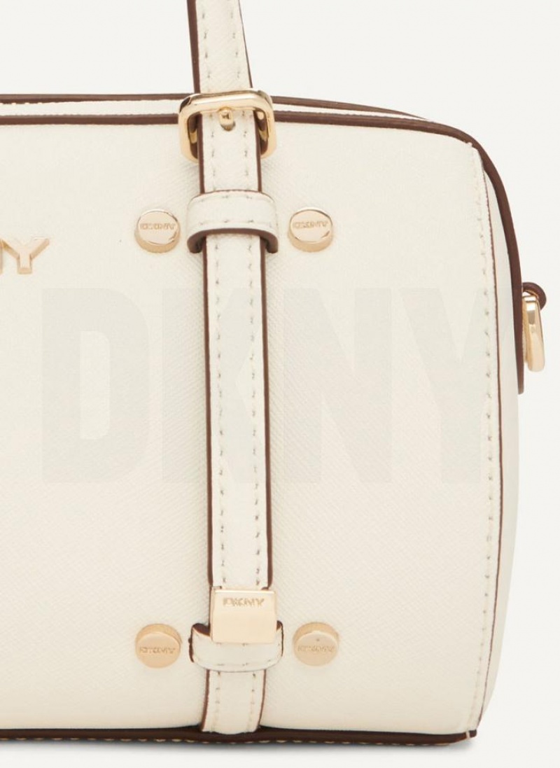 DKNY Bo Mini Duffle Women's Crossbody Bags White / Gold | Ireland_D1060