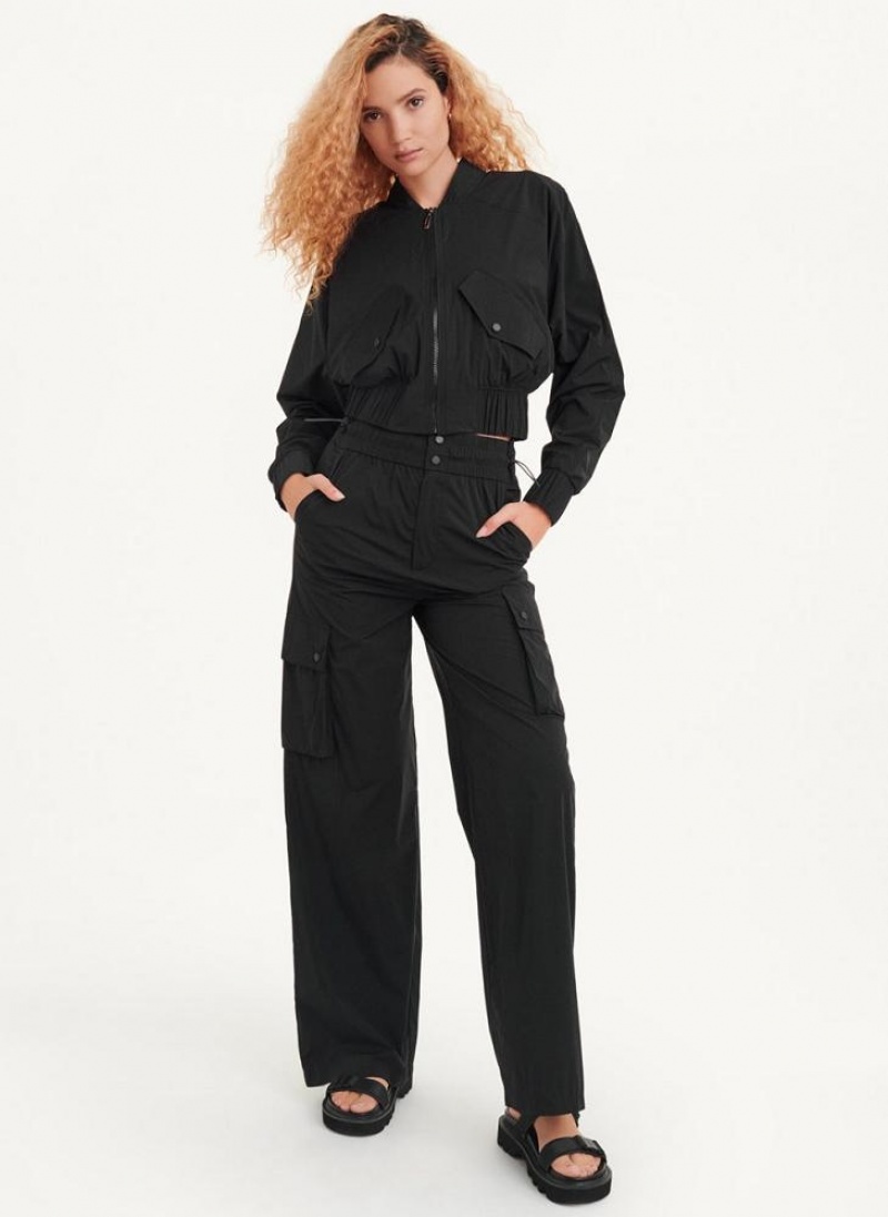 DKNY Bomber Jacket Women's Jumpsuit Black | Ireland_D1200