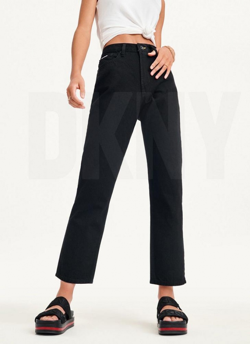 DKNY Broome Women\'s Jeans Black | Ireland_D0248