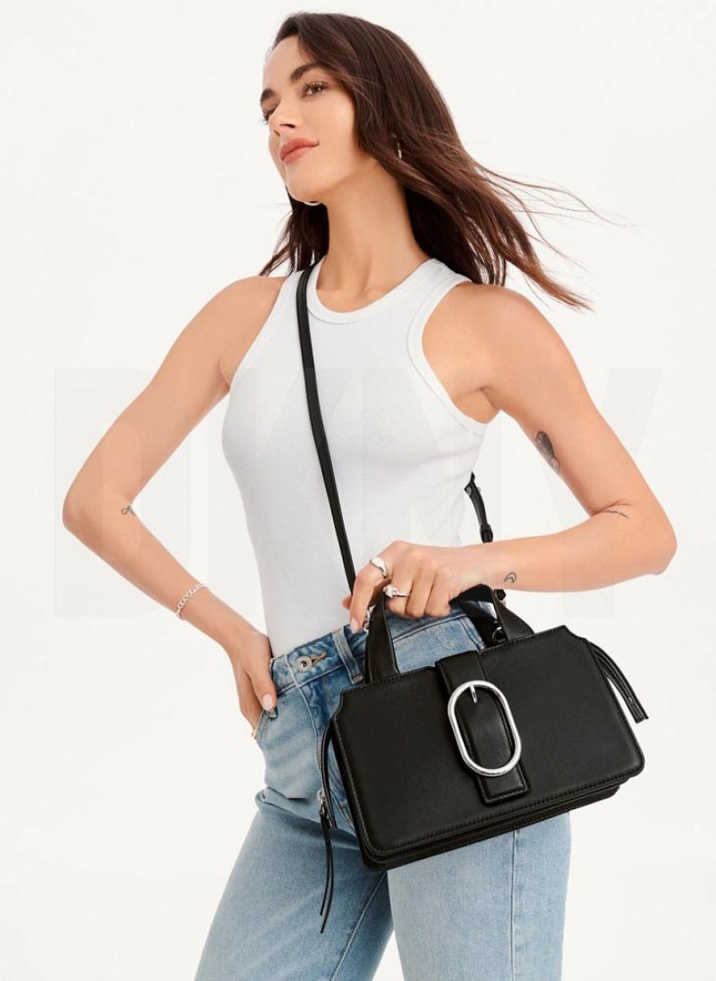 DKNY Buckle Women's Crossbody Bags Black | Ireland_D1731