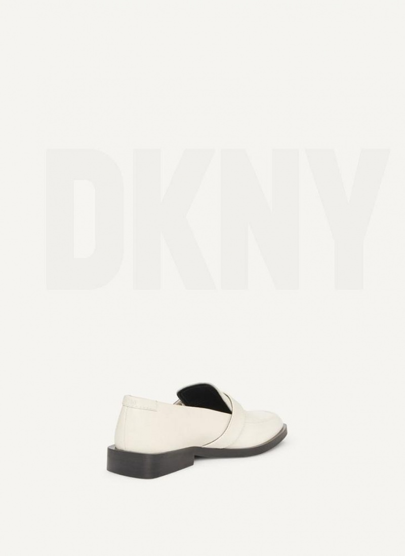 DKNY Buckle Women's Loafers White | Ireland_D1865