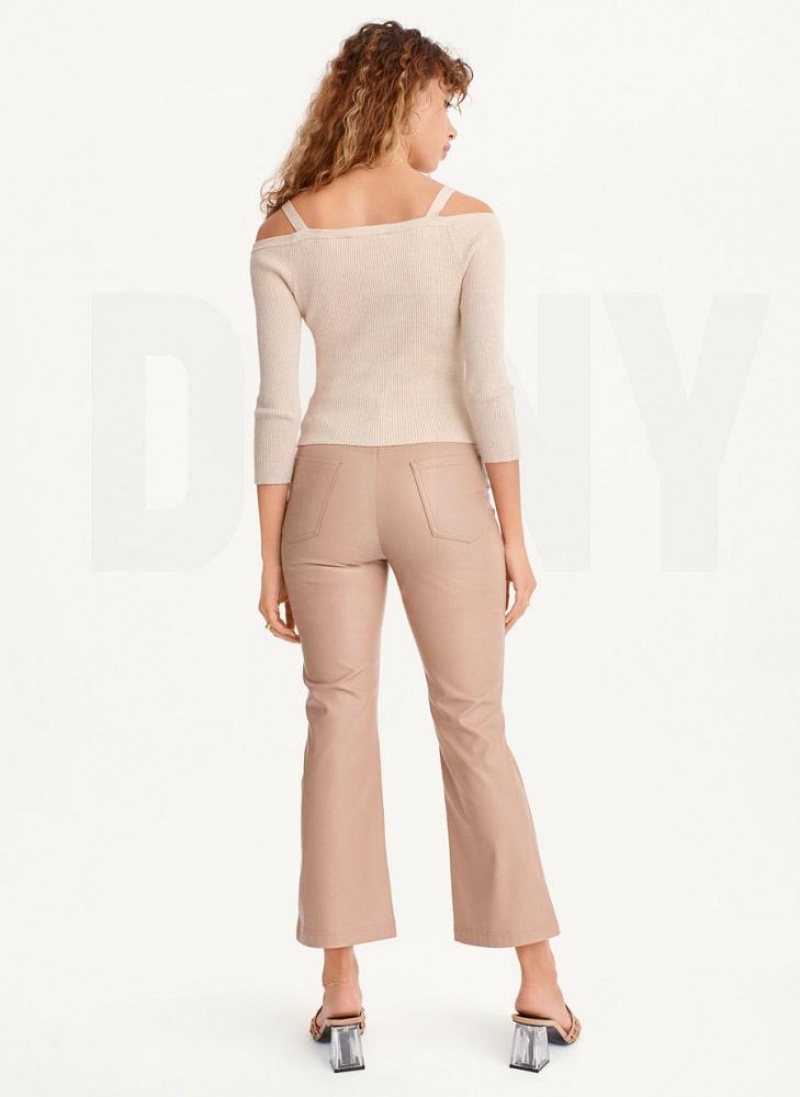 DKNY Butter Women's Pants Brown | Ireland_D0964