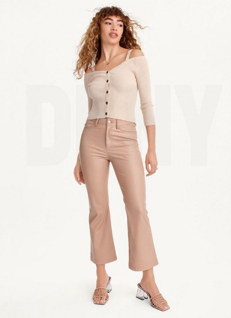 DKNY Butter Women's Pants Brown | Ireland_D0964