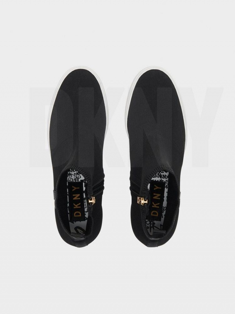 DKNY Cali Wedge Women's Sneakers Black / Gold | Ireland_D0753