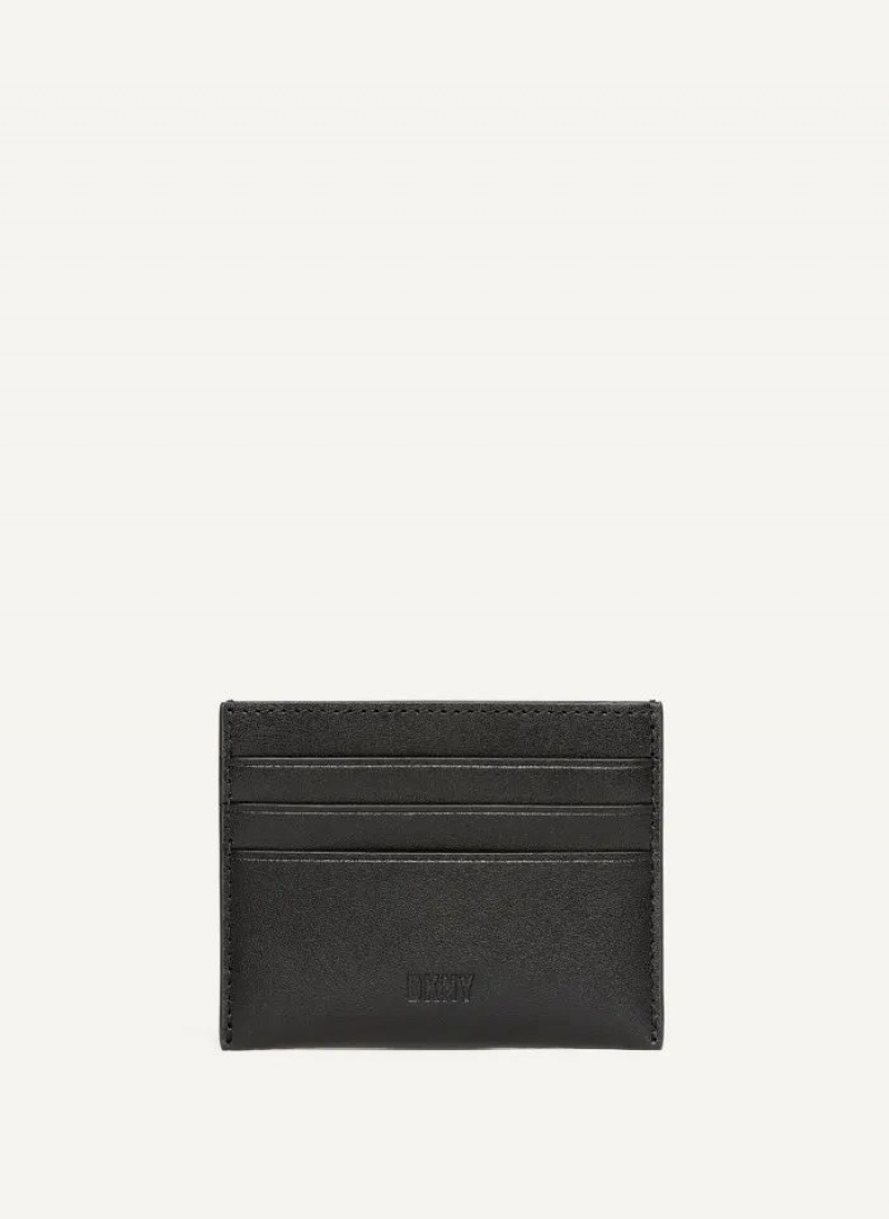 DKNY Card Case Men\'s Wallets Black | Ireland_D1878