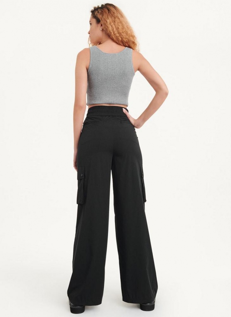 DKNY Cargo Trouser Women's Jumpsuit Black | Ireland_D0404