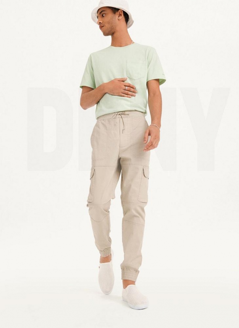 DKNY Cargo Woven Men's Joggers Khaki | Ireland_D1349