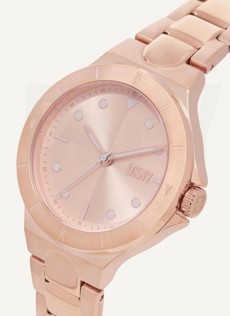 DKNY Chambers Women's Watches Rose Gold | Ireland_D1726