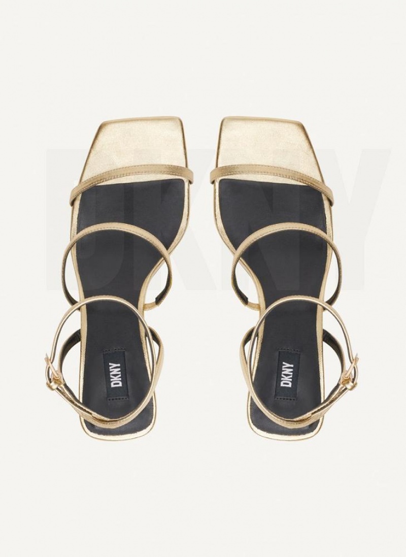 DKNY Christy Women's Sandals Gold | Ireland_D0623