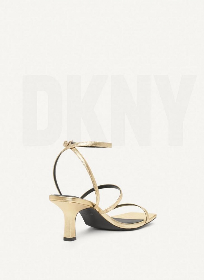 DKNY Christy Women's Sandals Gold | Ireland_D0623