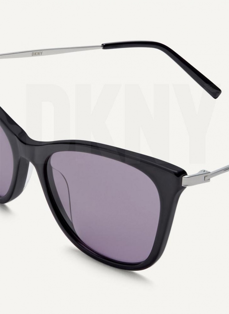 DKNY City Native Cat Eye Women's Sunglasses Black | Ireland_D1135