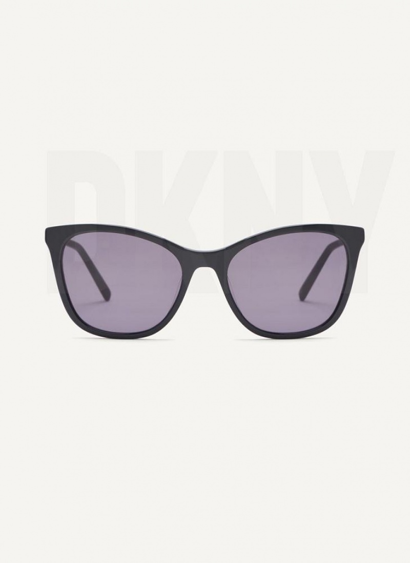 DKNY City Native Cat Eye Women\'s Sunglasses Black | Ireland_D1135