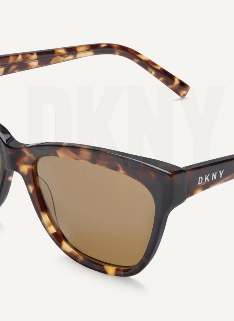 DKNY City Native Cat Eye Women's Sunglasses Brown | Ireland_D0884