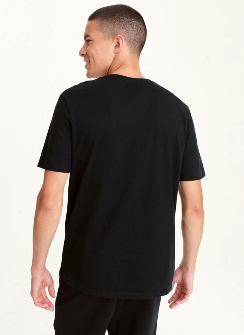 DKNY Cityscape Sketch Men's T Shirts Black | Ireland_D1408