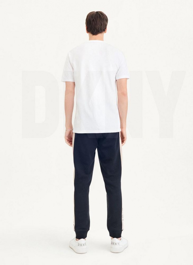 DKNY Clean Front Logo Men's T Shirts White | Ireland_D1676