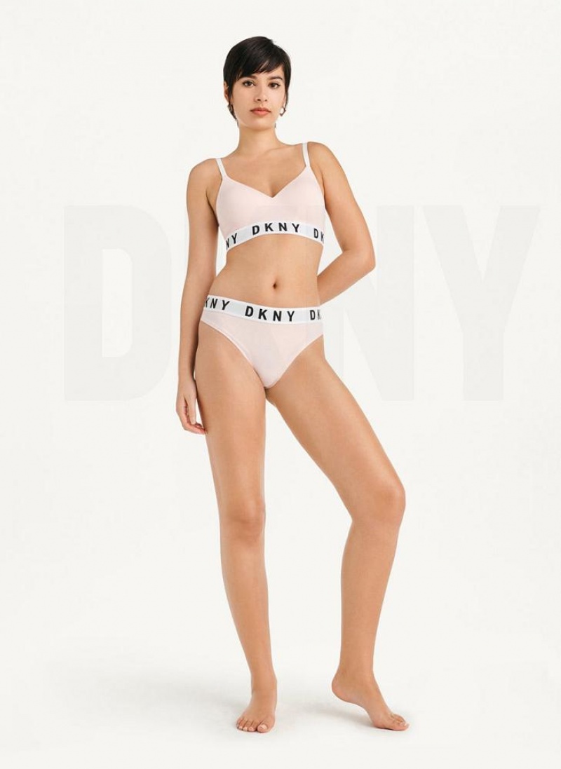 DKNY Cozy BF Women's Thong Cream | Ireland_D1627