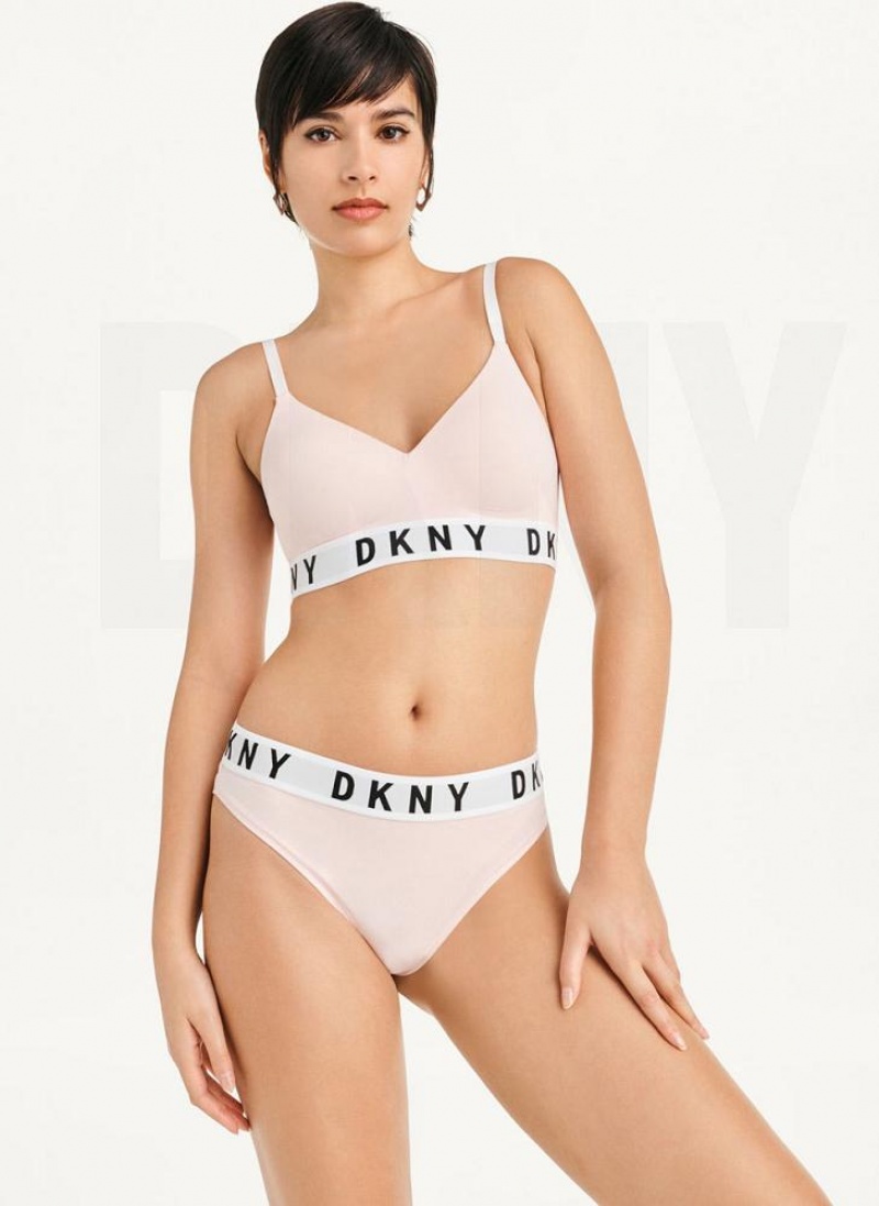 DKNY Cozy BF Women's Thong Cream | Ireland_D1627