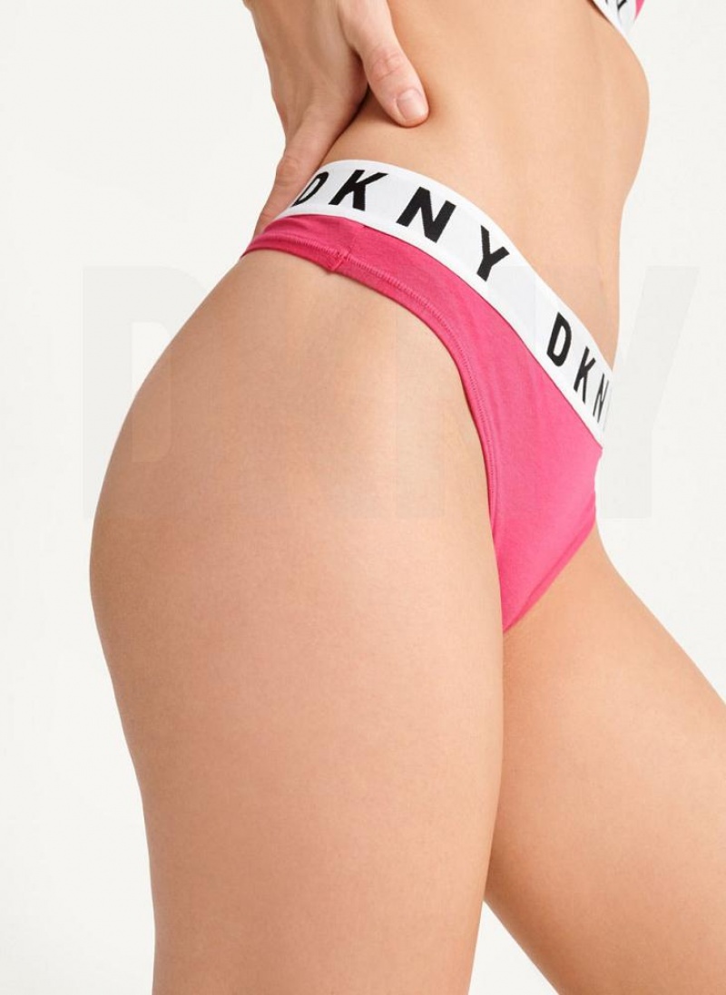 DKNY Cozy BF Women's Thong Pink | Ireland_D1812