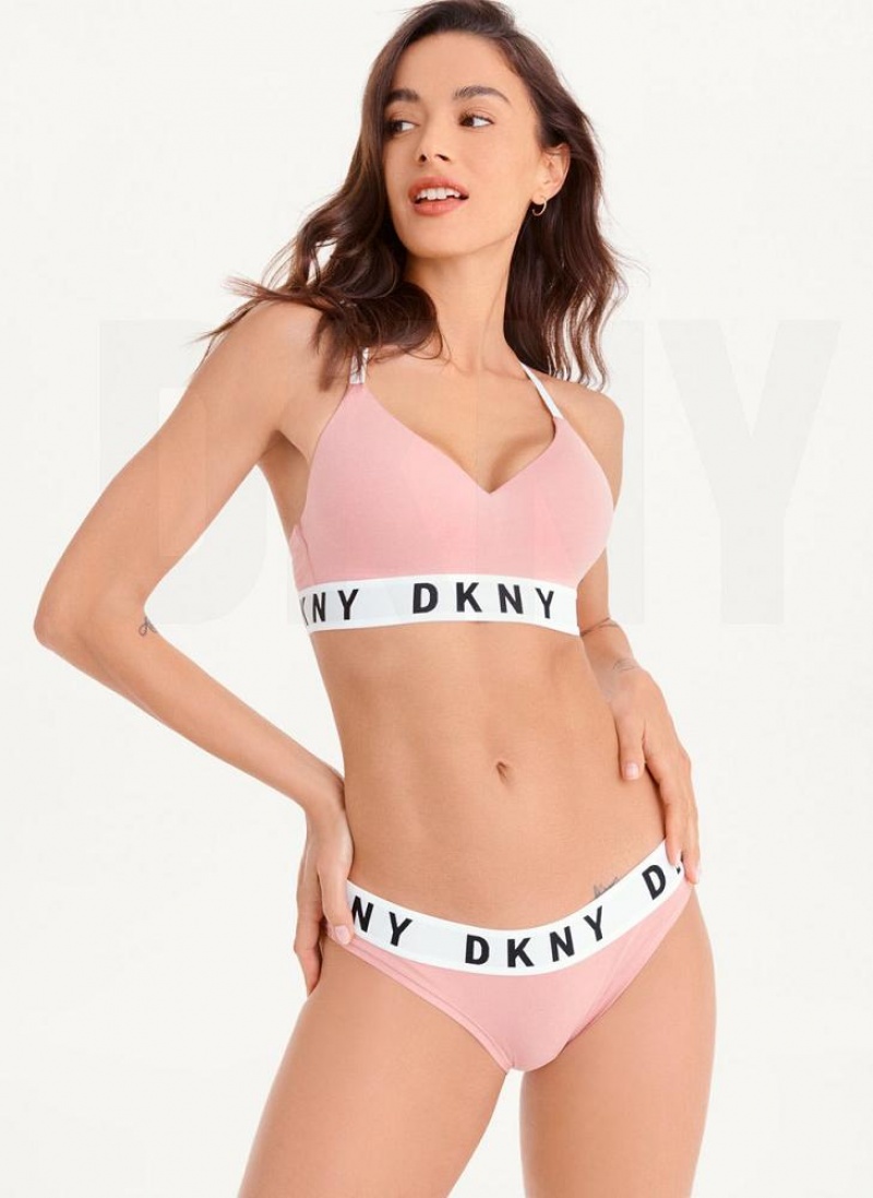 DKNY Cozy Boyfriend Bikini Women's Panties Pink | Ireland_D1328