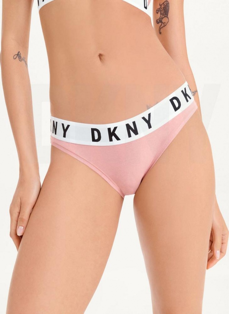 DKNY Cozy Boyfriend Bikini Women\'s Panties Pink | Ireland_D1328