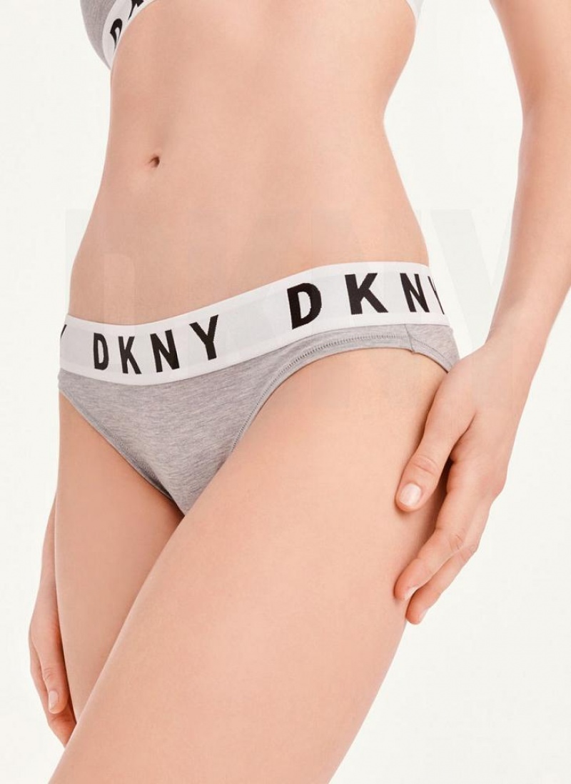 DKNY Cozy Boyfriend Bikini Women's Panties Grey | Ireland_D1186