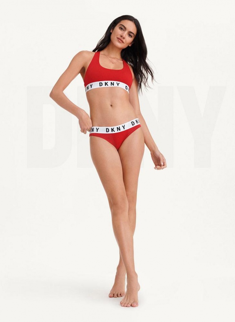 DKNY Cozy Boyfriend Bikini Women's Panties Red | Ireland_D1674