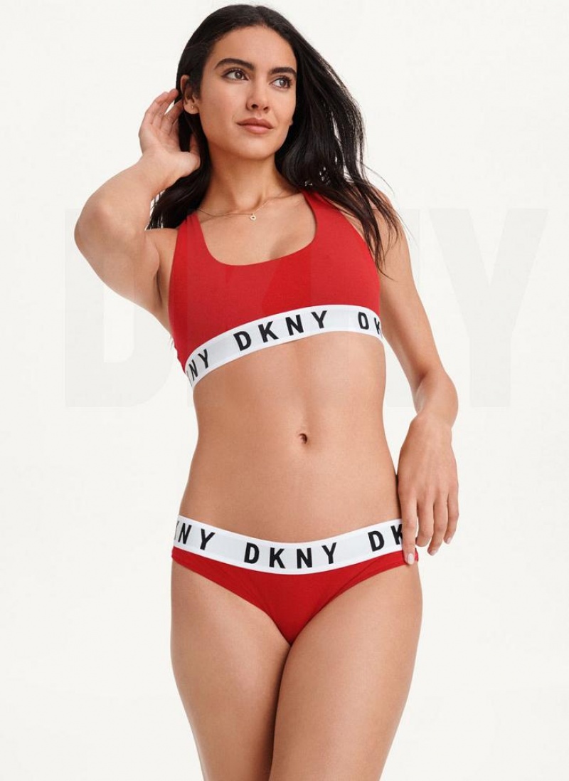 DKNY Cozy Boyfriend Bikini Women's Panties Red | Ireland_D1674