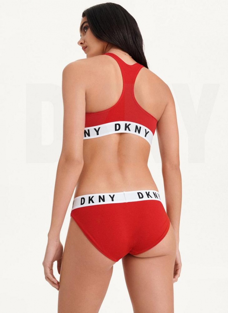 DKNY Cozy Boyfriend Bikini Women's Panties Red | Ireland_D1674