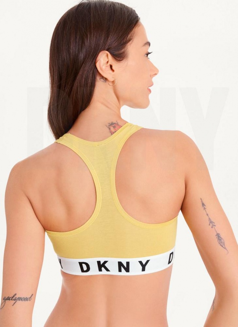 DKNY Cozy Boyfriend Racerback Women's Bras Yellow | Ireland_D0275