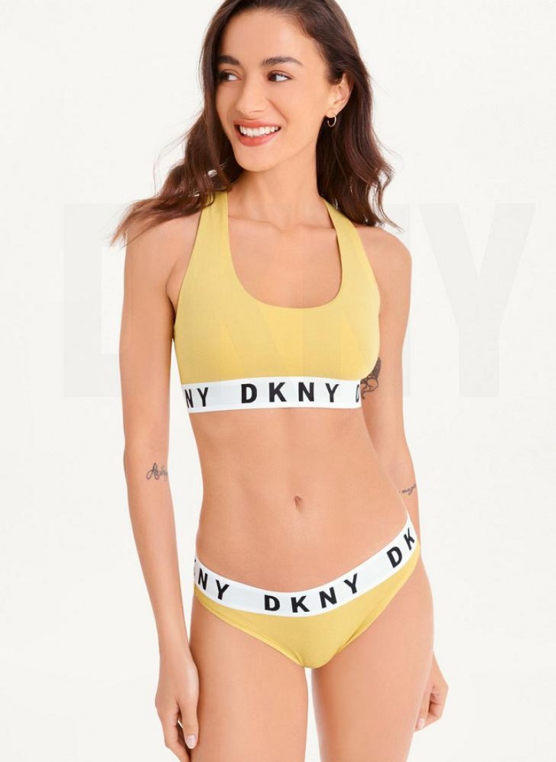 DKNY Cozy Boyfriend Racerback Women's Bras Yellow | Ireland_D0275