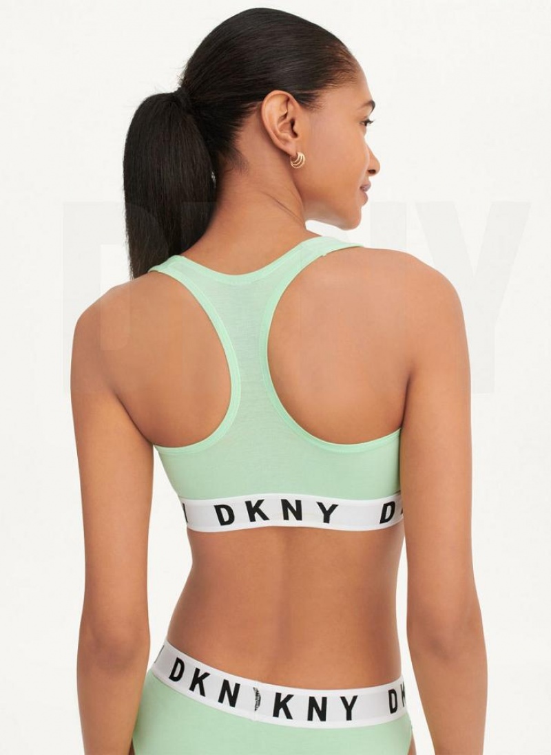 DKNY Cozy Boyfriend Racerback Women's Bras Green | Ireland_D0658