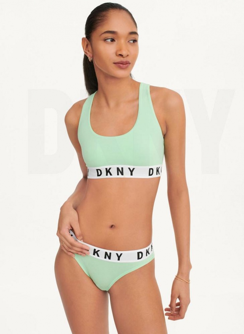 DKNY Cozy Boyfriend Racerback Women's Bras Green | Ireland_D0658