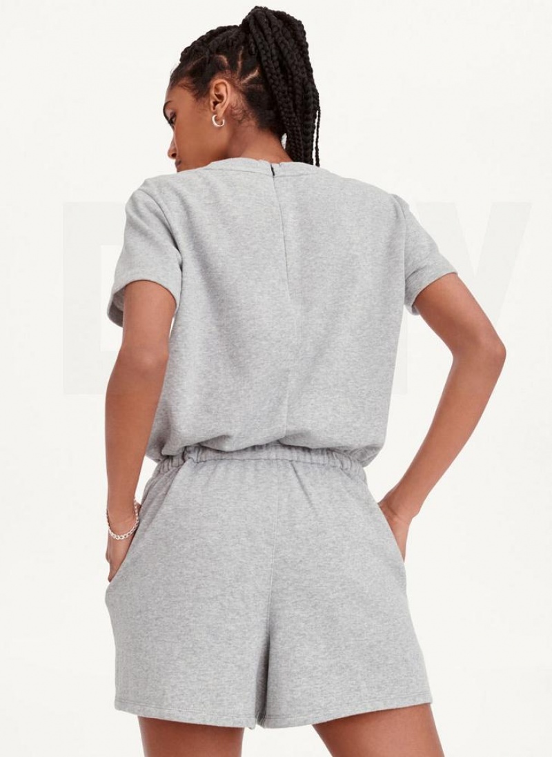 DKNY Crew Neck Women's Jumpsuit Grey | Ireland_D0257