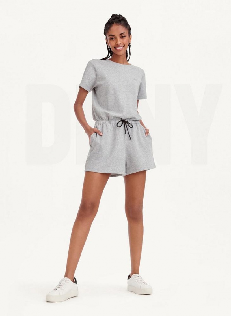 DKNY Crew Neck Women's Jumpsuit Grey | Ireland_D0257