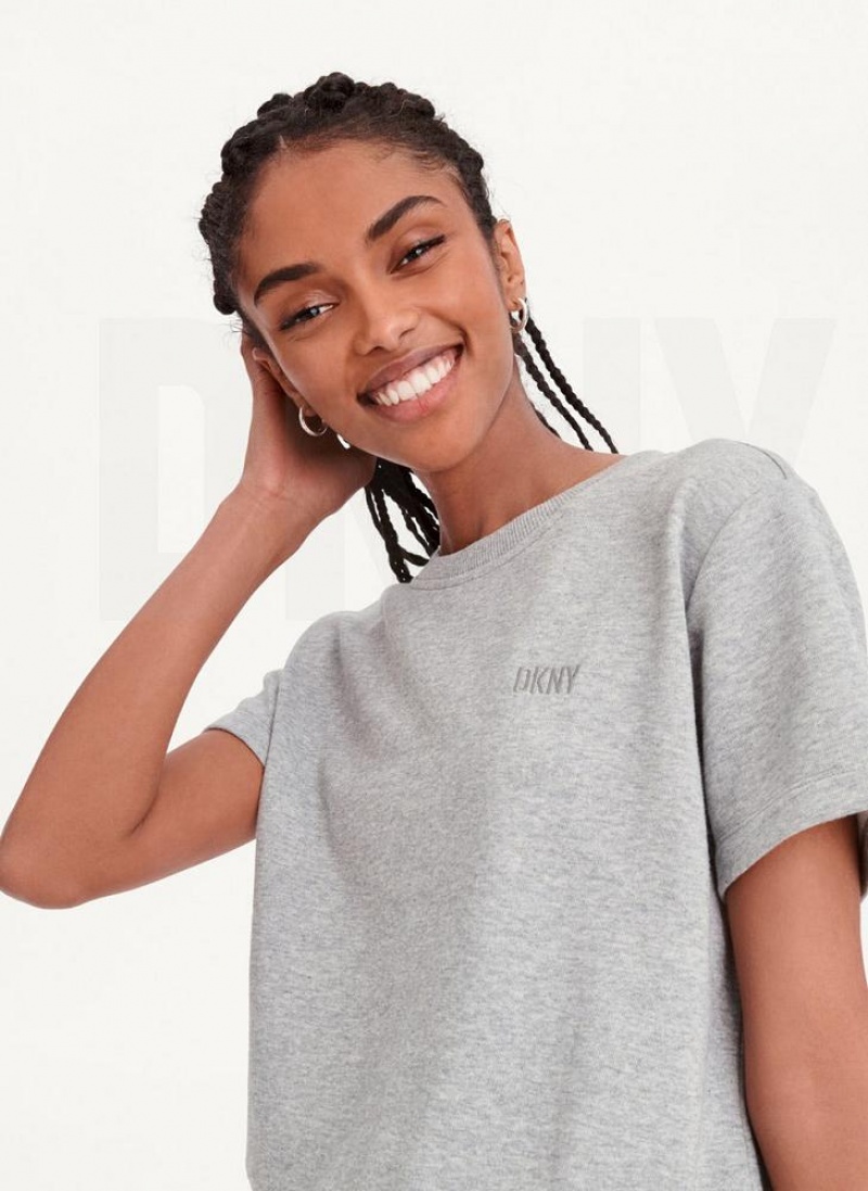 DKNY Crew Neck Women's Jumpsuit Grey | Ireland_D0257