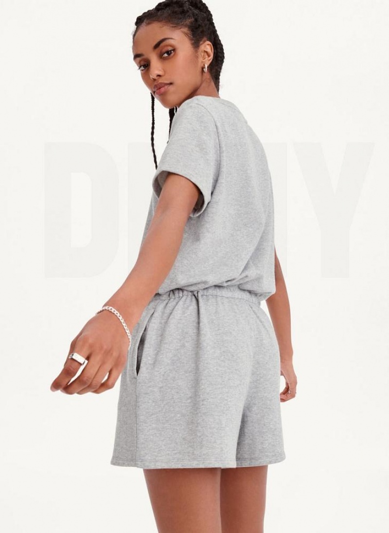 DKNY Crew Neck Women's Jumpsuit Grey | Ireland_D0257