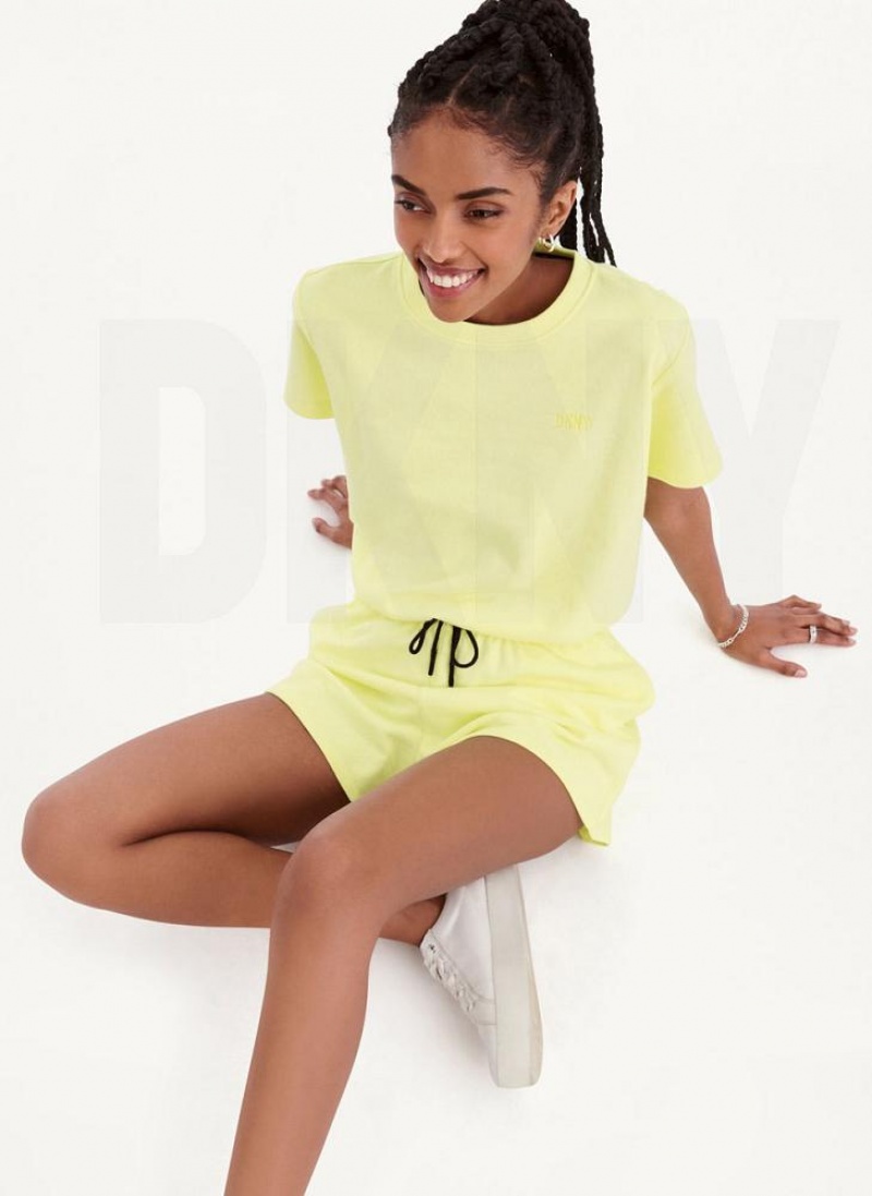 DKNY Crew Neck Women's Jumpsuit Lemon | Ireland_D1720