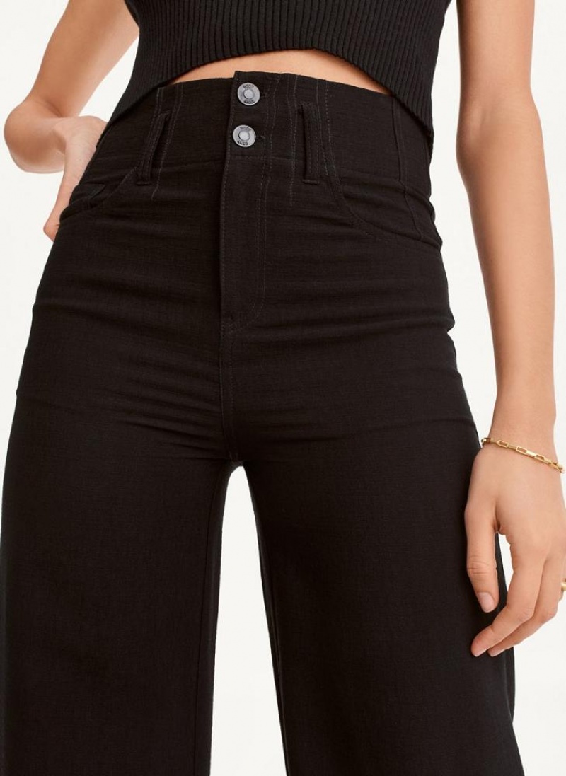 DKNY Crinkle Dressing Women's Pants Black | Ireland_D1371