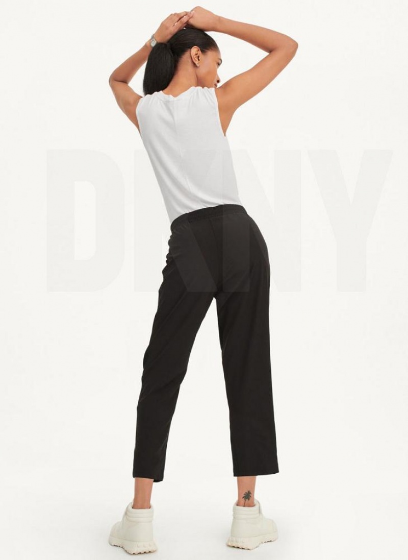 DKNY Cropped Cigarette Women's Pants Black | Ireland_D0773