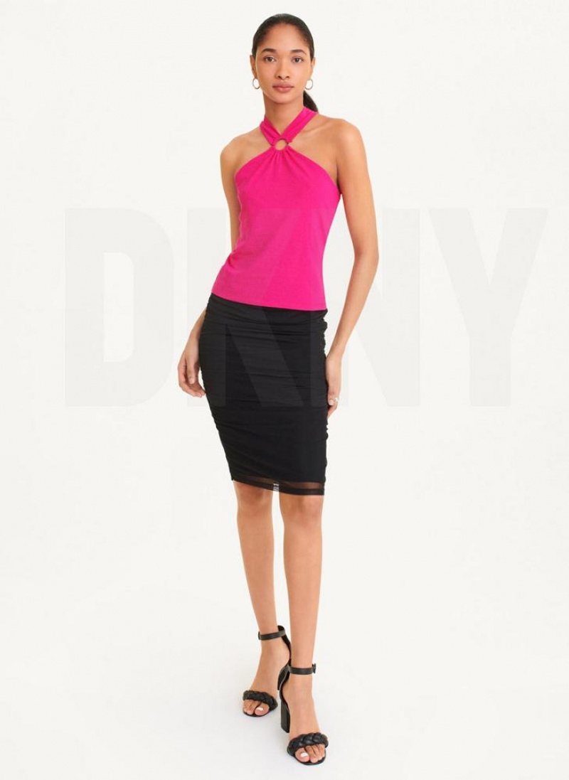 DKNY Crossover Women's Tank Top Pink | Ireland_D1308