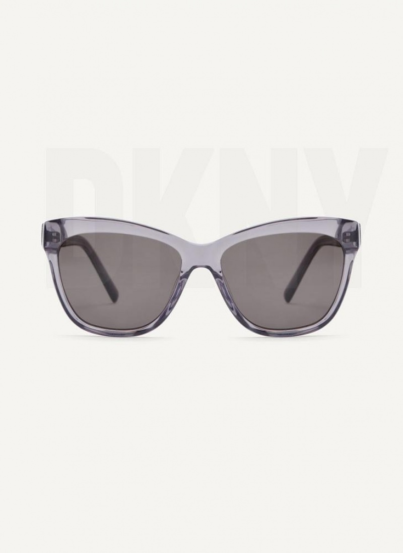 DKNY DKNY Pride Rectangle Women\'s Sunglasses Black | Ireland_D0741