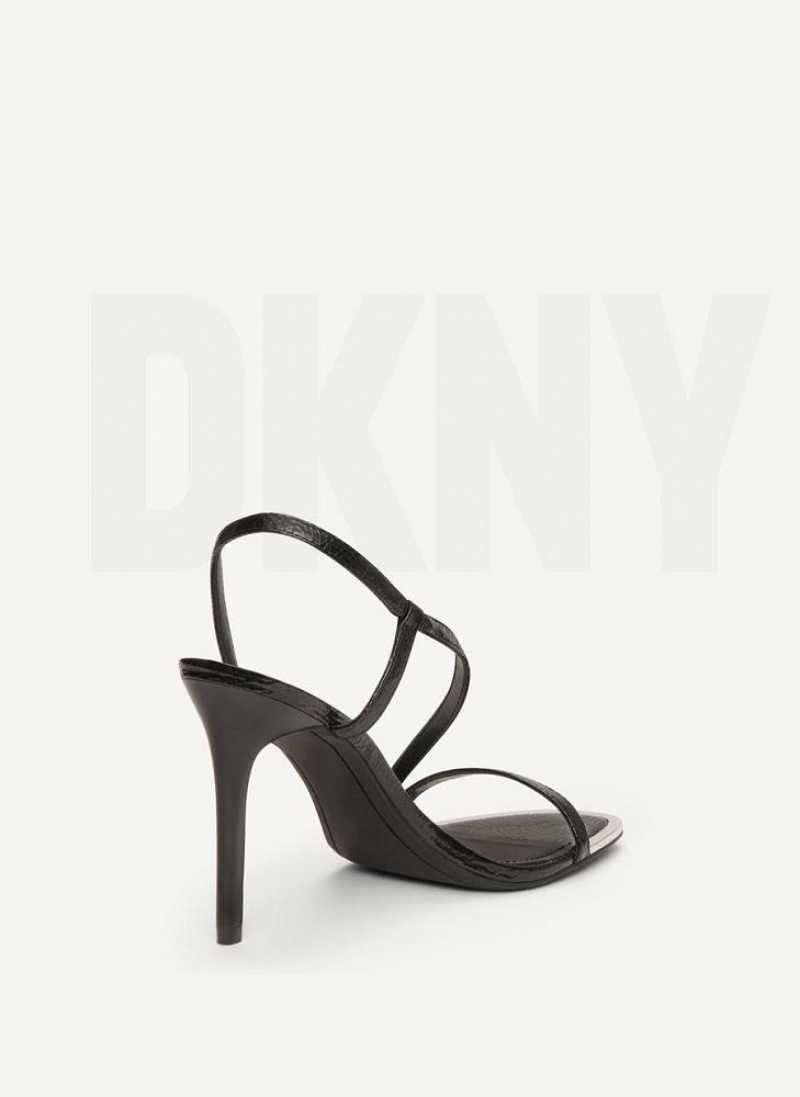 DKNY Danielle Strappy Women's Heels Black | Ireland_D0350