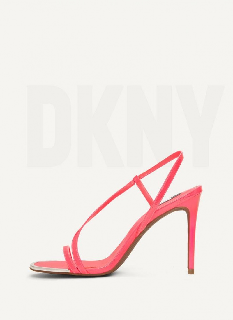 DKNY Danielle Strappy Women\'s Heels Fuchsia | Ireland_D1491