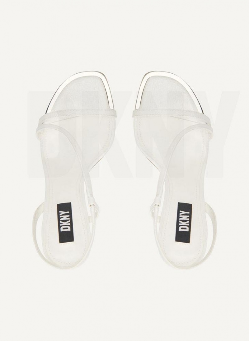 DKNY Danielle Strappy Women's Heels White | Ireland_D1907