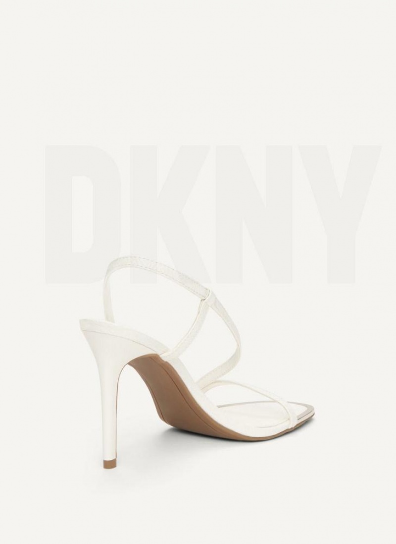 DKNY Danielle Strappy Women's Heels White | Ireland_D1907