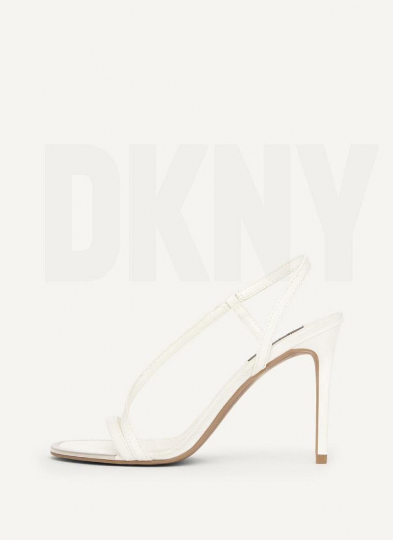 DKNY Danielle Strappy Women\'s Heels White | Ireland_D1907