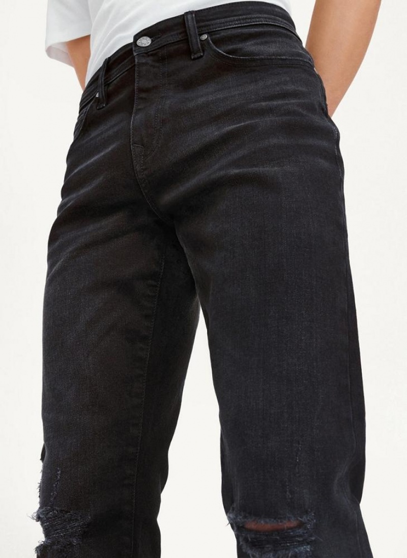 DKNY Destructed Denim Men's Jeans Black | Ireland_D0698