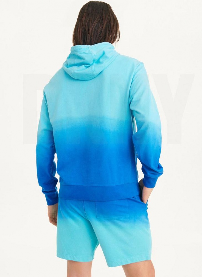 DKNY Dipped Ombre Men's Hoodies Blue | Ireland_D1079