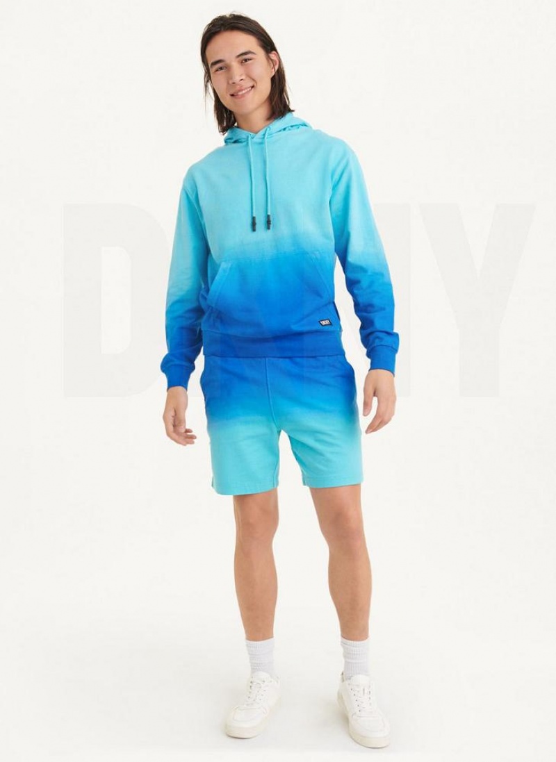 DKNY Dipped Ombre Men's Hoodies Blue | Ireland_D1079