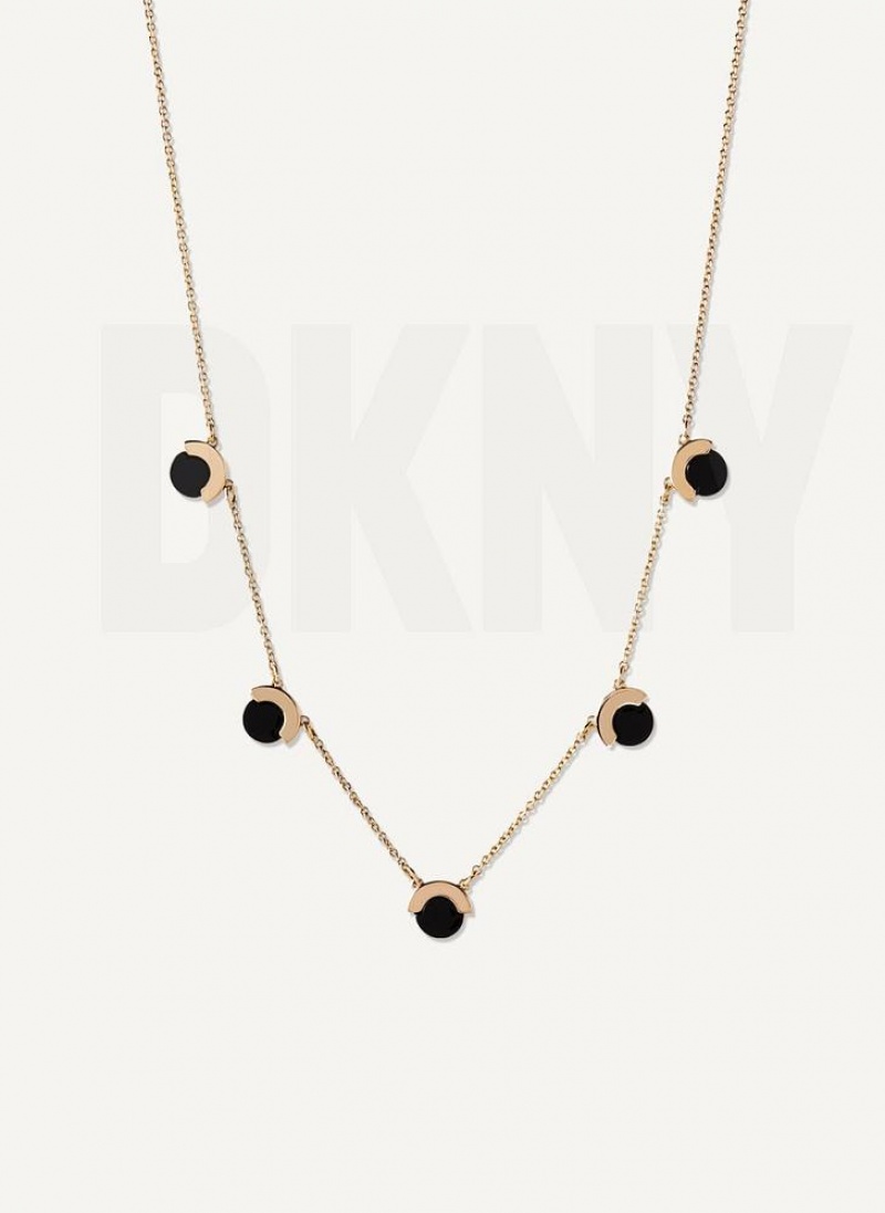 DKNY Disc Women\'s Necklace Gold | Ireland_D0838